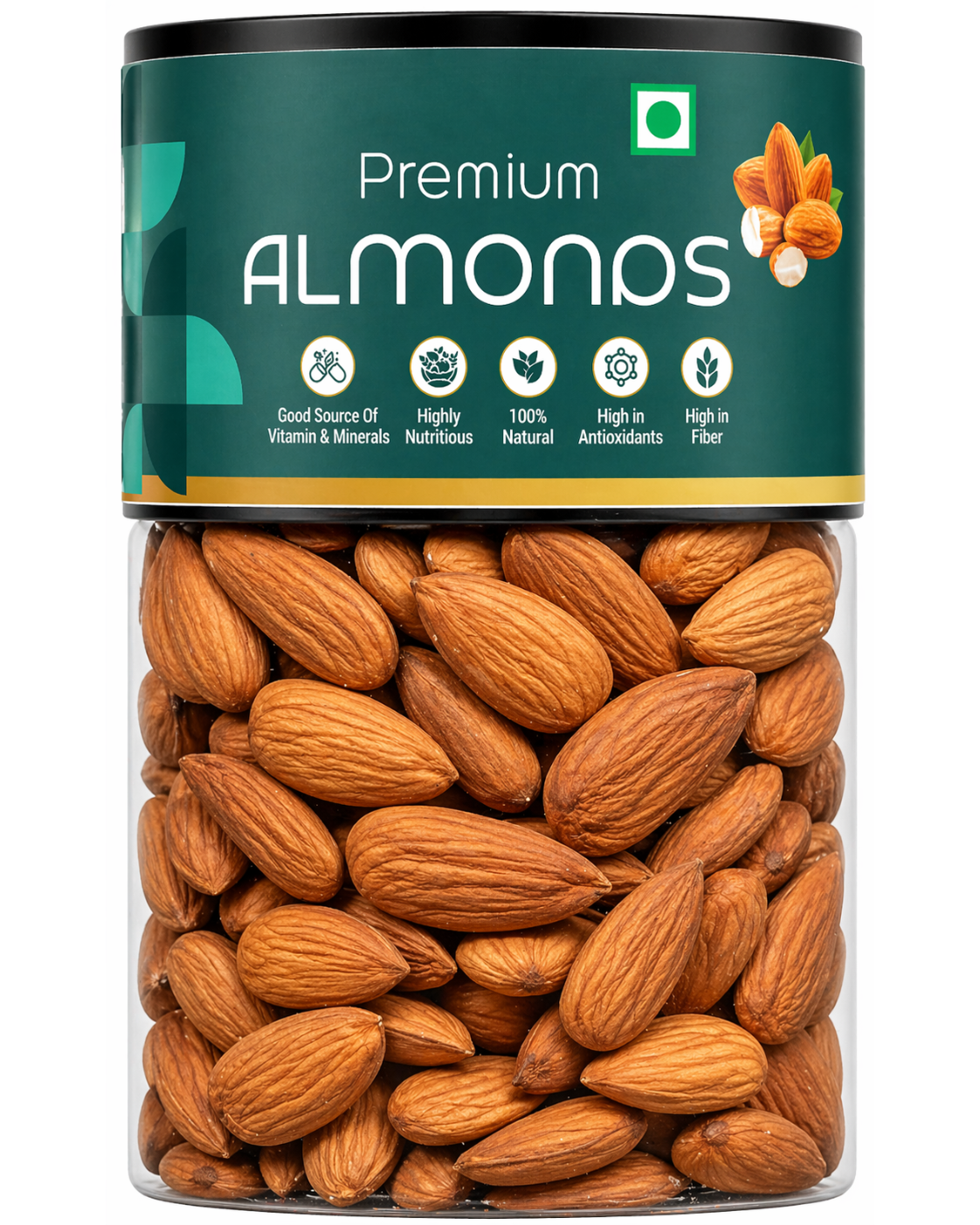 Kivida Premium Almonds Jar – 250g - Image 3