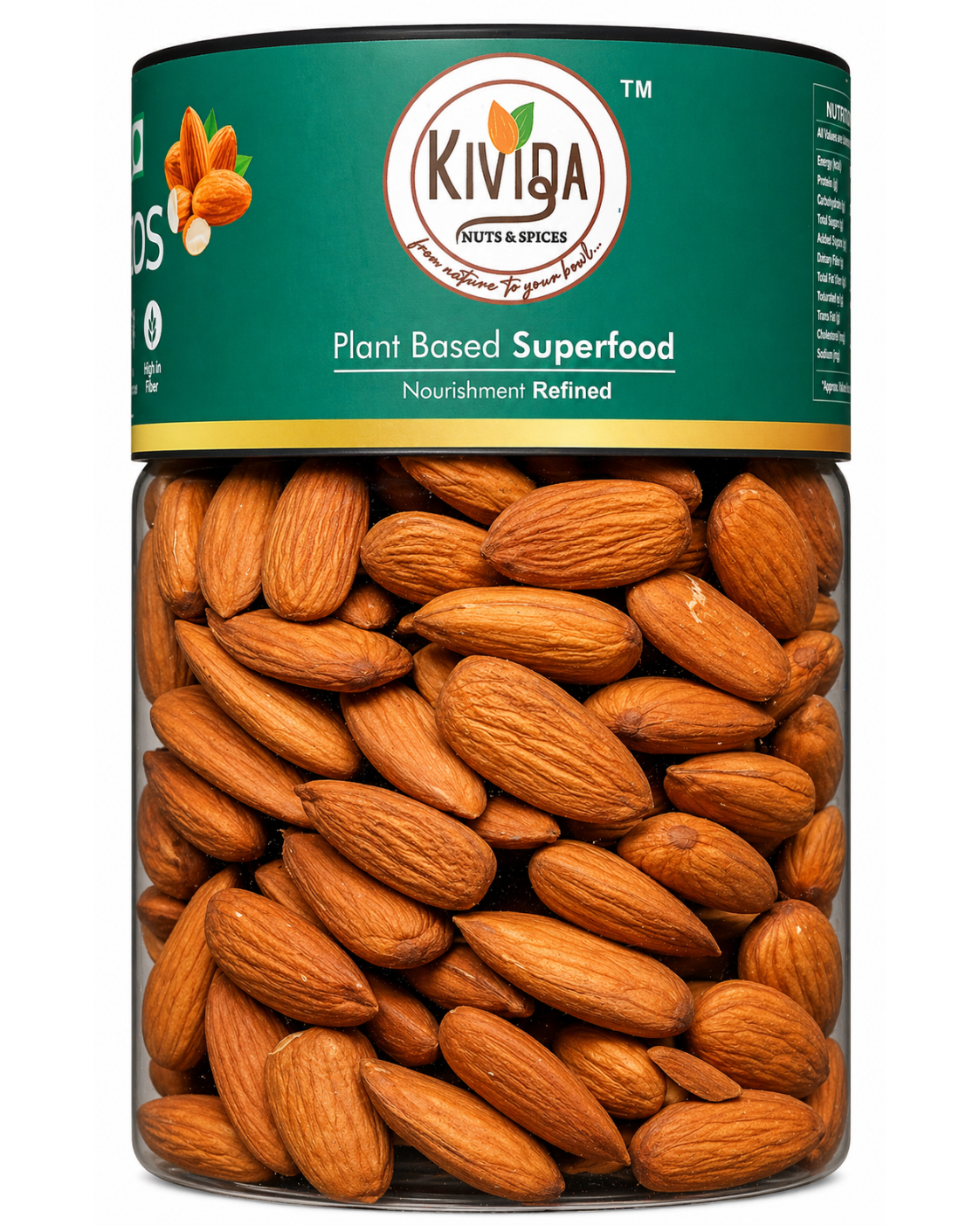 Kivida Premium Almonds Jar – 250g - Image 4