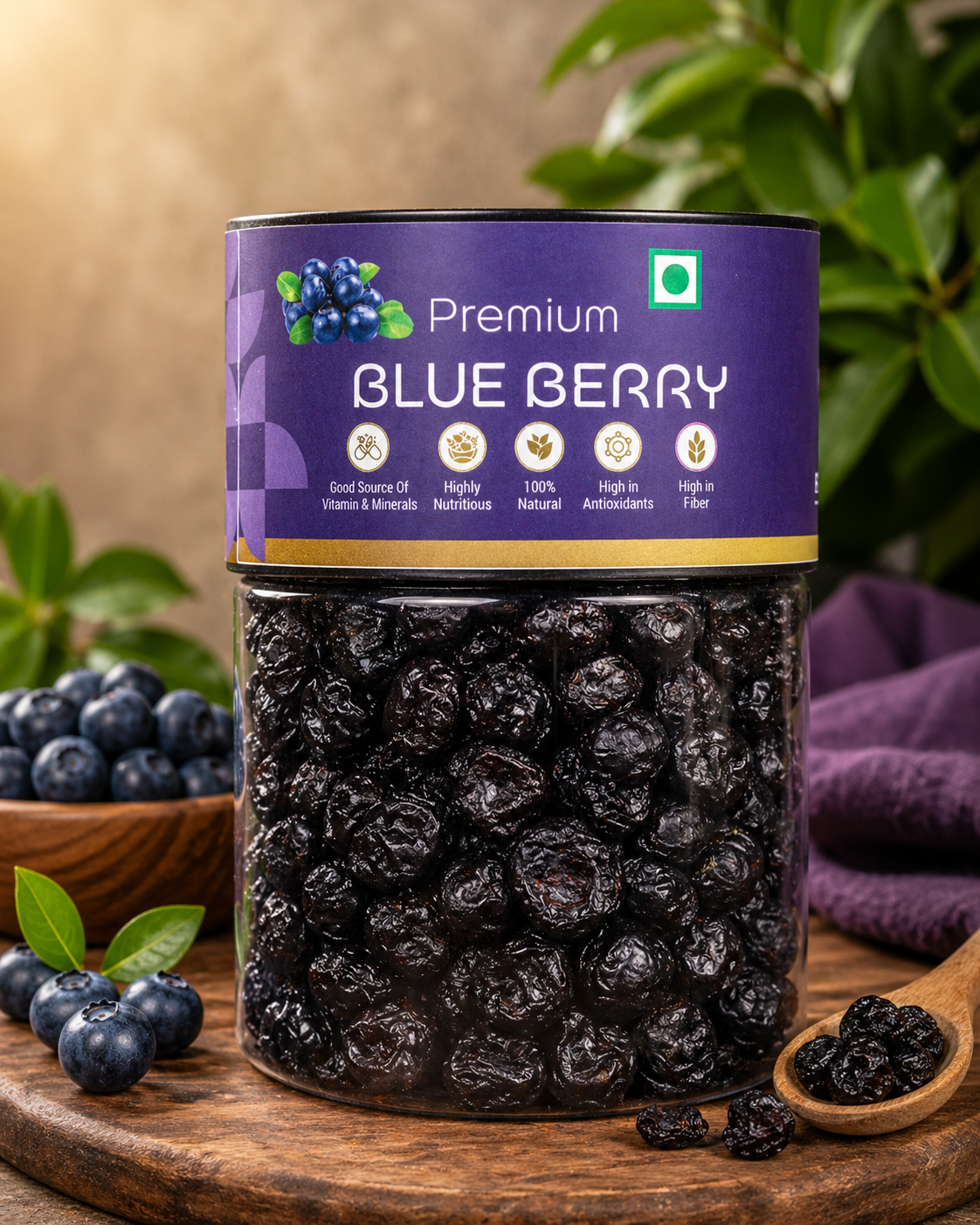 Kivida Premium Blue Berry Jar – 250g
