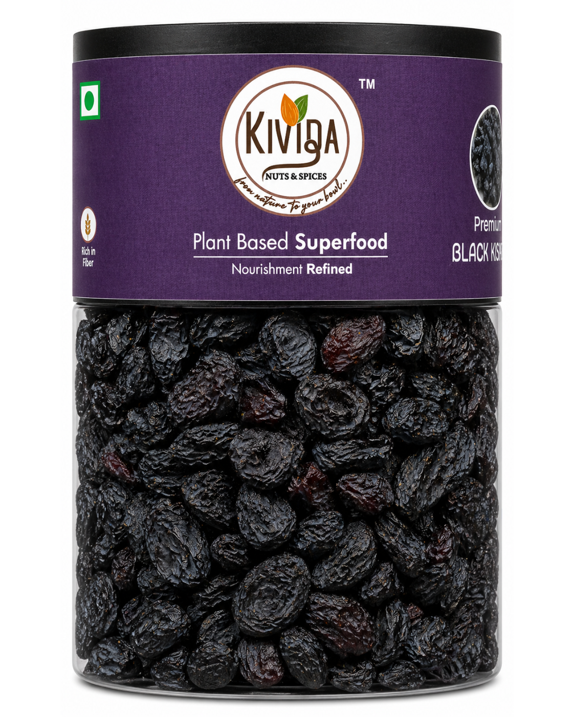 Kivida Premium Black Kismis Jar – 250g - Image 3