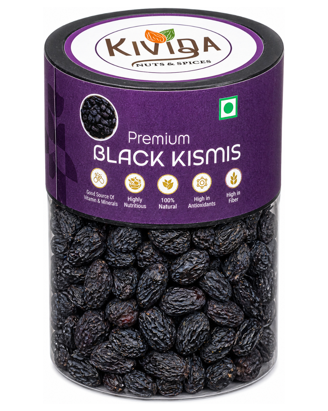 Kivida Premium Black Kismis Jar – 250g - Image 4