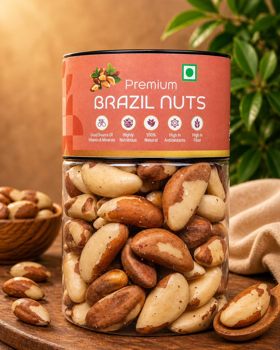 Kivida Premium Brazil Nuts Jar – 250g