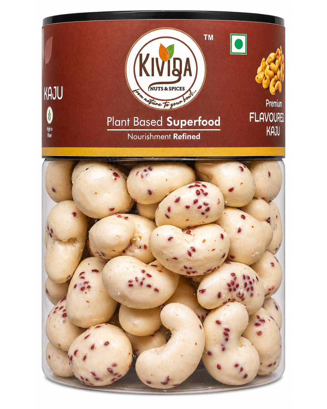 Kivida Premium Rose Flavour Kaju Jar – 250g - Image 4