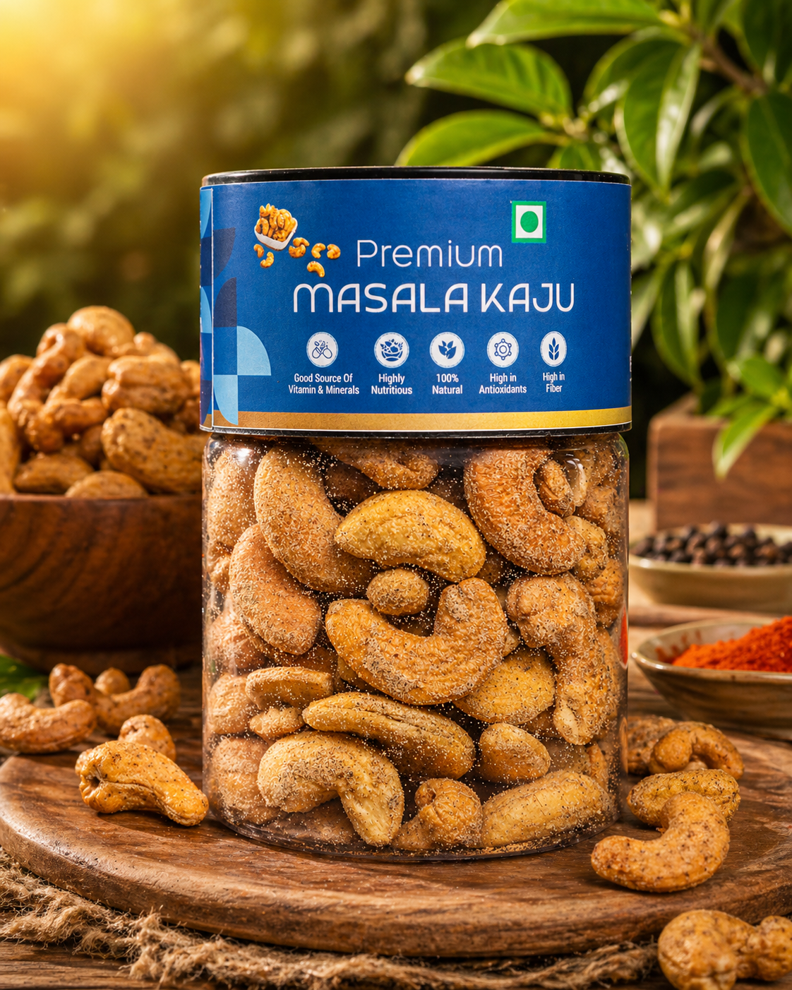 Kivida Premium Masala Kaju Jar – 250g