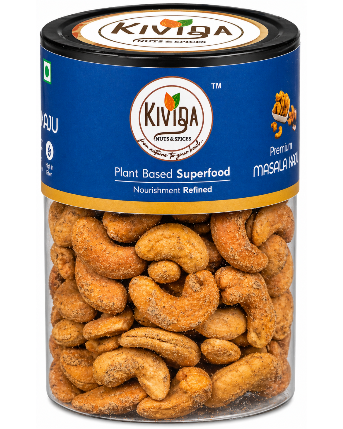 Kivida Premium Masala Kaju Jar – 250g - Image 3
