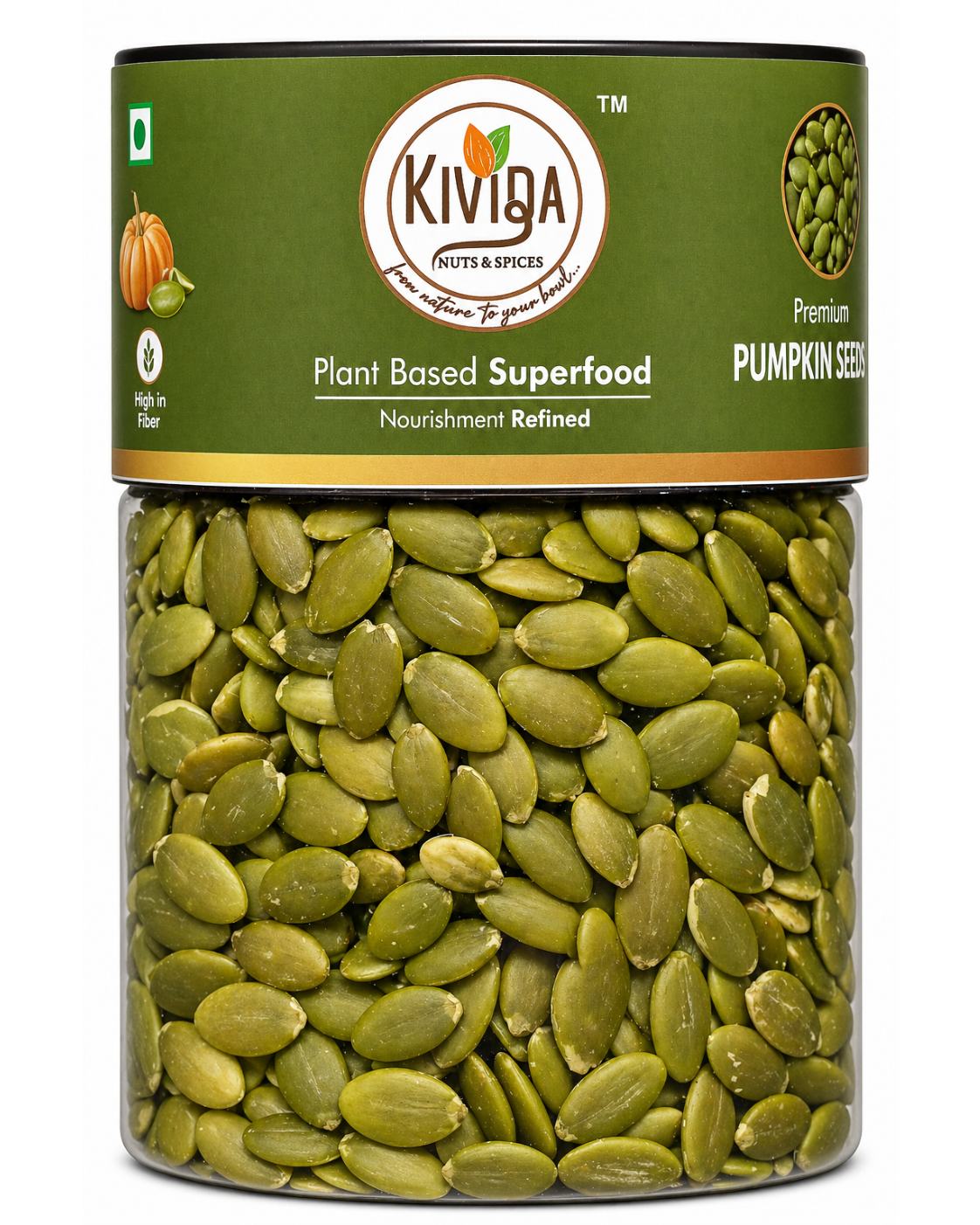 Kivida Premium Pumpkin Seeds Jar – 250g - Image 3