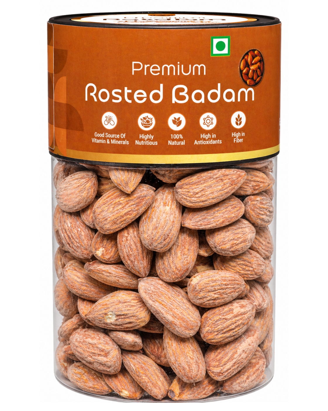 Kivida Premium Roasted Badam Jar – 250g - Image 2