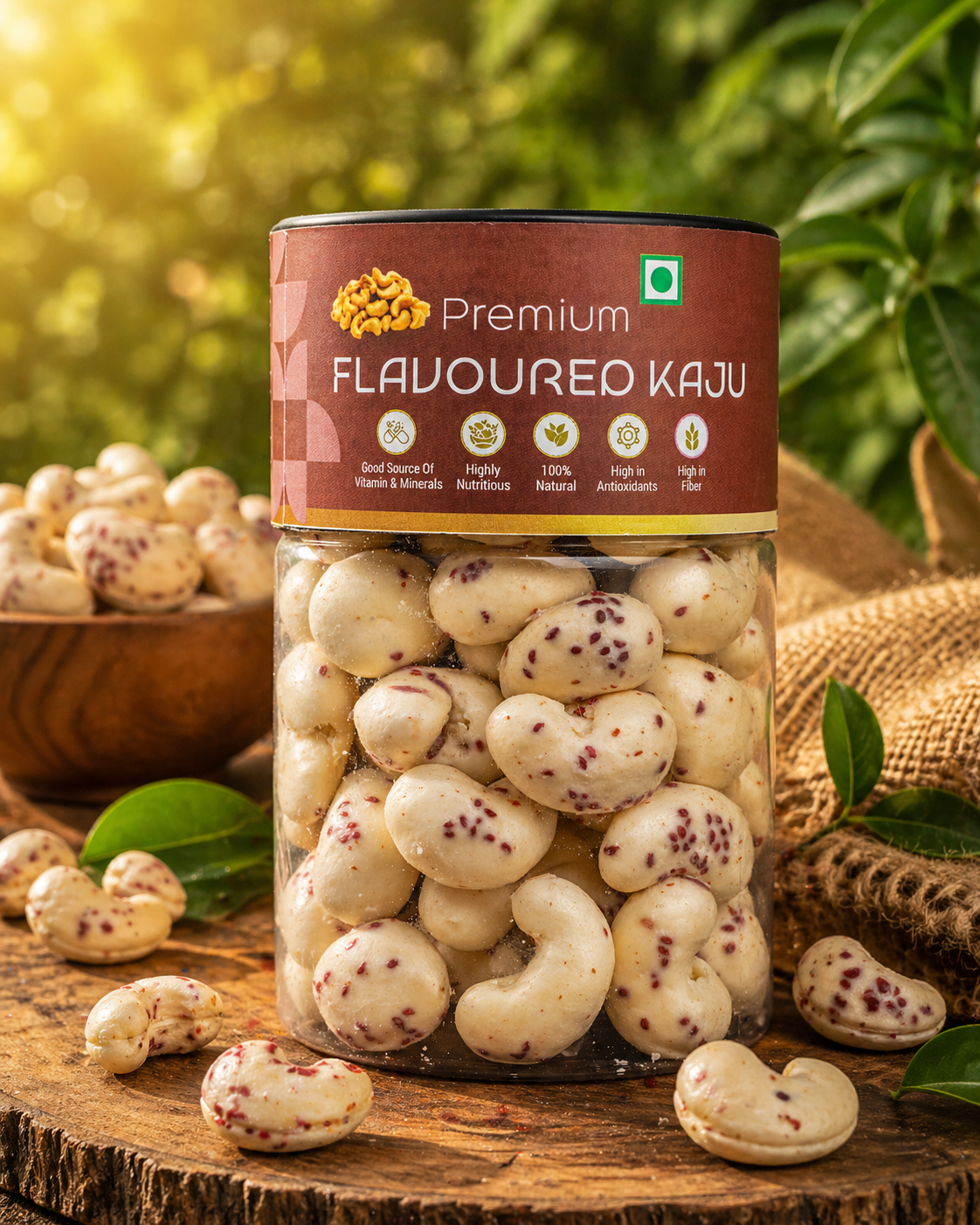 Kivida Premium Rose Flavour Kaju Jar – 250g