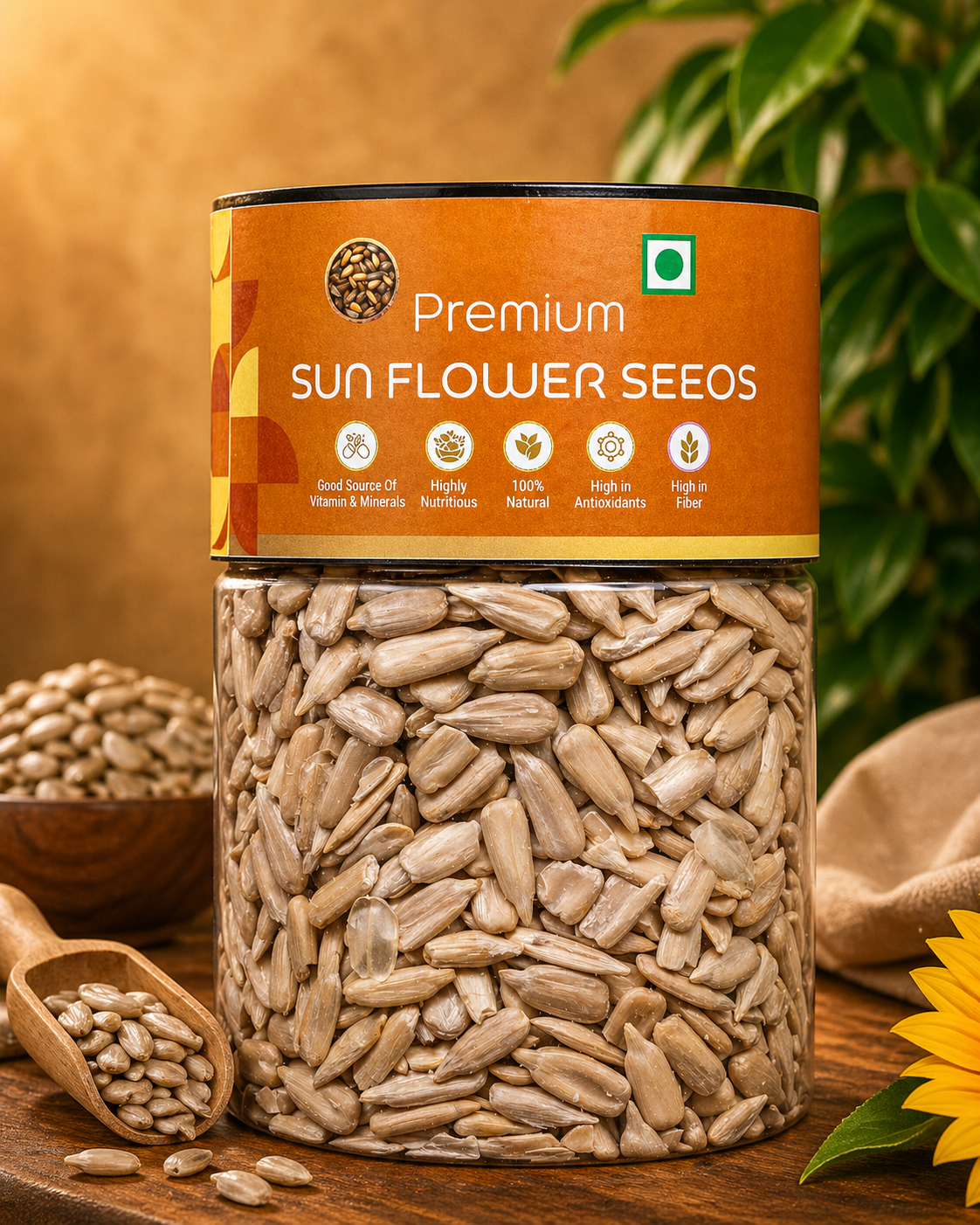 Kivida Premium Sunflower Seeds Jar – 250g